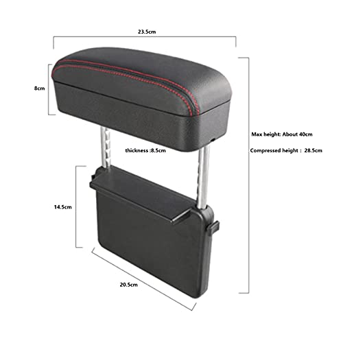 Boutique Aizhen Caja de reposabrazos de codo Soporte de codo Centro Ajustable ARM ARM DE ARM DE ARM DE COCHE DE AUTOS AUTOMÓVILES AUTOS APAGO Organizador Brazo Rest Box Pad ( Color Name : Black red )