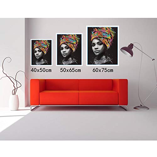 BPAINTF Pintura por números DIY Retro Negro Steam Train Life Lienzo Decoración de la Boda Art Picture Gift 40x50cm DIY Enmarcado