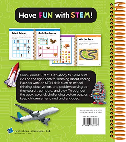 Brain Games Stem - Get Ready to Code: Picture Puzzles for Growing Minds (Workbook)