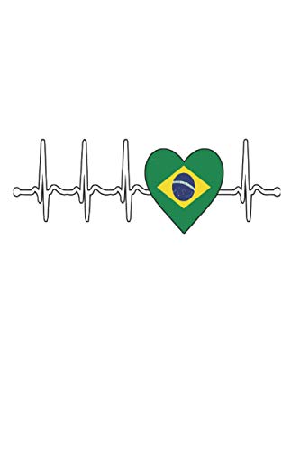 Brasiliano: Din A5 I Love Brazil Notebook Brazil Heartbeat Gift con 120 pagine