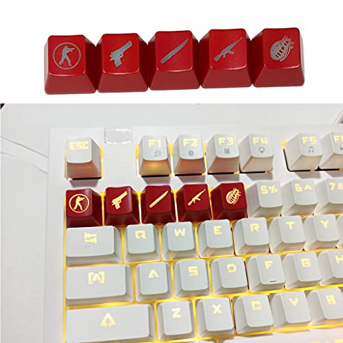 Bricolaje ABS Retroiluminado CS GO Personalidad creativa Cubierta de tecla translúcida para teclado mecánico OEM R4 Solo altura Keycap ABS keycap keycap R4 CS Key Cap