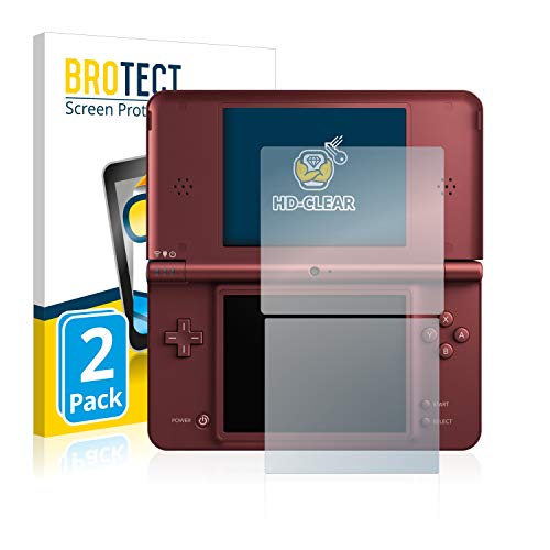 BROTECT Protector Pantalla Compatible con Nintendo DSi XL Protector Transparente (2 Unidades) Anti-Huellas
