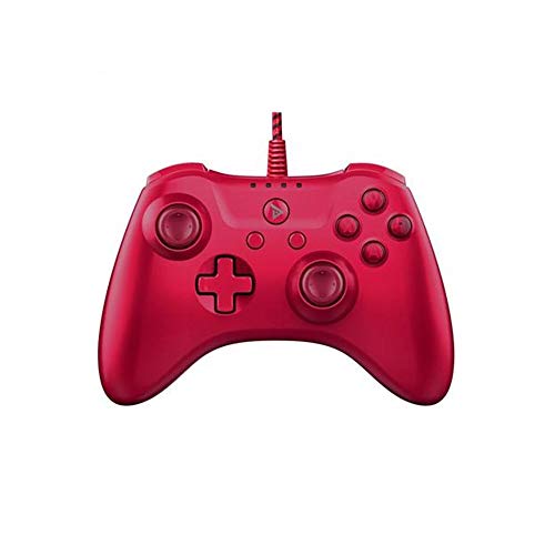 BTTNW Mando Rojo Gamepad Cable Controlador de Juego Puede ser Usado for Equipos móviles y teléfonos móviles Adecuado para La Experiencia De Juego (Color : Red, Size : 15.4x10.5x6.2cm)