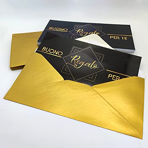 Buenos regalos con sobres (25 o 50 unidades) tarjetas de regalo para envolver regalos o descuento clientes; tiendas de ropa de peluquería, peluquería y estudios (25)
