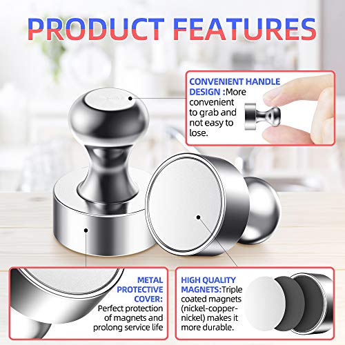 BUSATIA Imán 36 piezas, Imanes de Neodimio con Caja de Almacenamiento, N52 Potentes Imanes de 12x16mm para Pizarra Tablero Magnético Refrigerador Mini Imán Portátil