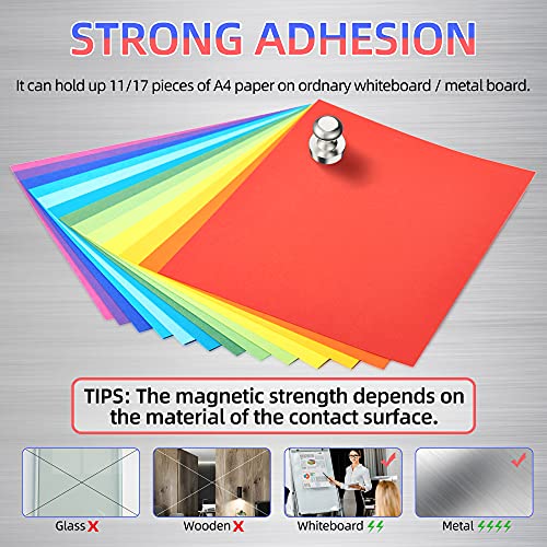 BUSATIA Imán 36 piezas, Imanes de Neodimio con Caja de Almacenamiento, N52 Potentes Imanes de 12x16mm para Pizarra Tablero Magnético Refrigerador Mini Imán Portátil