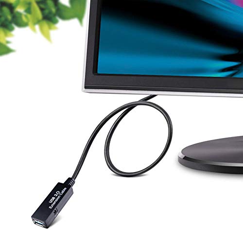 Cable De Datos Estable USB Compatible para Oculus Quest Link Steam VR, Cable De Extensión (8M) con Chip Amplificador De Relé Y Cable USB 3.0