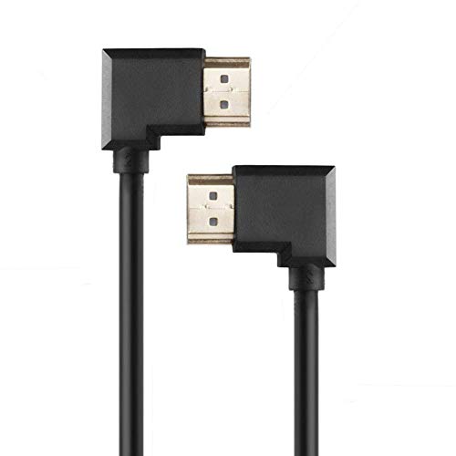 Cable HDMI 4K Ángulo de 90°, macho a macho ultra corto con codo de 90 grados ángulo recto soporte 4K 1080P para HDTV PS4 Xbox proyectores (0.5m)