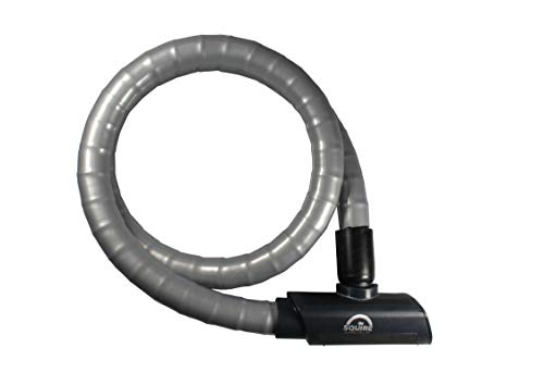 Cadenas integradas de alta resistencia Squire (Mako cn8/900) - Cerradura de tambor de 5 pines - Cerradura de cable de acero blindado resistente a la intemperie - Cerradura de cadena flexible y a prueba de manipulaciones para uso general (900 mm)