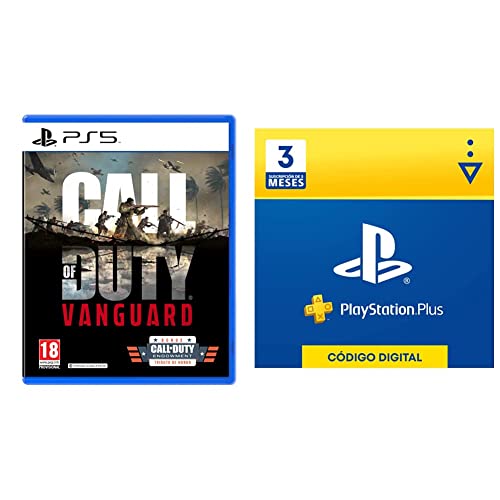 Call of Duty: Vanguard - Edición exclusiva Amazon [PS5] + Sony, PlayStation Plus - Suscripción 3 Meses | PS5/PS4/PS3 | Código de descarga PSN - Cuenta española
