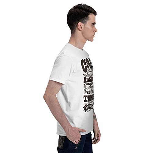 Call To Me and I Will Answer You Mens Shirts Graphic Fashion tee Basic Style White 4X-Large