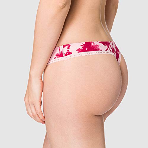 Calvin Klein Tanga, Fallen Love Print_Sand Rose, S para Mujer