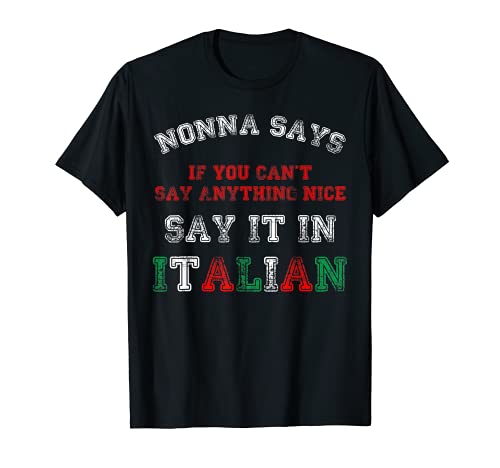 Camisas italianas para hombres y mujeres divertidas Italia Nonna Paños regalo Camiseta