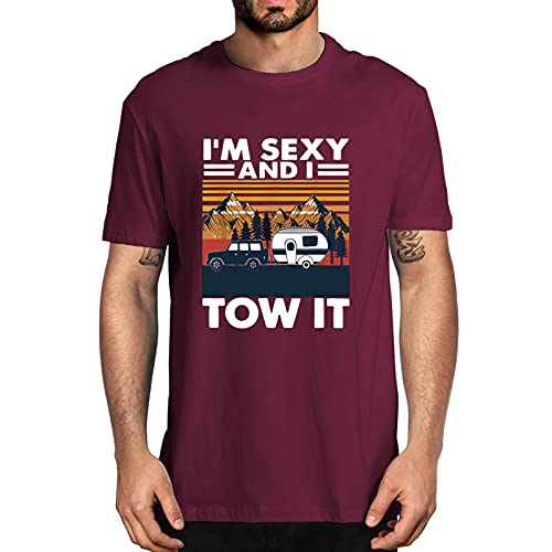 Camiseta de algodón 100% con texto en inglés I'm Sexy and I Tow It Bigfoot Camp Senderismo Camping Funny, Ejercito Verde, S