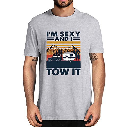 Camiseta de algodón 100% con texto en inglés I'm Sexy and I Tow It Bigfoot Camp Senderismo Camping Funny, Ejercito Verde, S