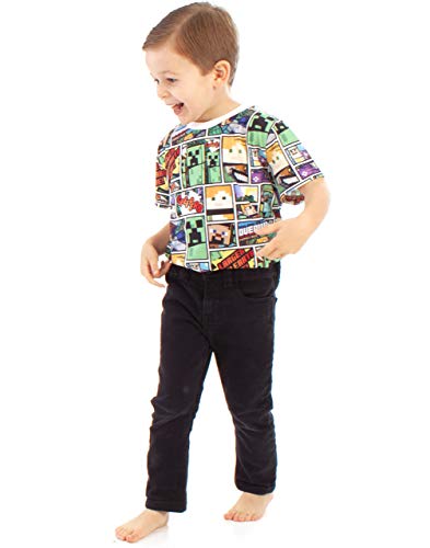 Camiseta de Minecraft Overworld Steve Creeper Camiseta de Manga Corta para niños