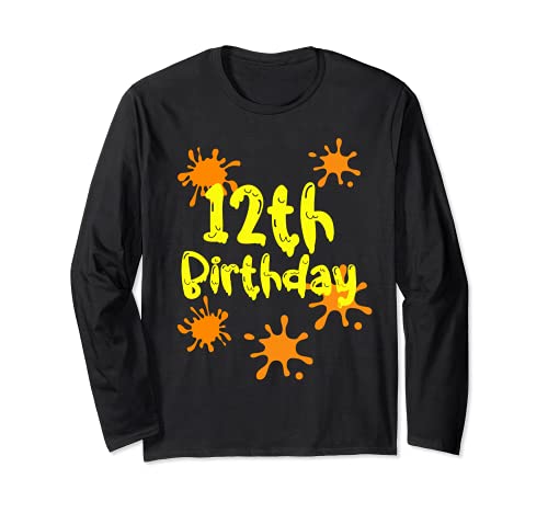 Camiseta de paintball para niños de 12 cumpleaños, regalo de fiesta de paintball Manga Larga