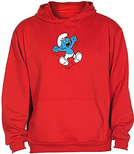 Camisetas EGB Sudadera Pitufo Adulto/Niño ochenteras 80´s Retro (3-4 años, Rojo)