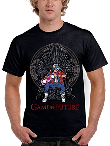 Camisetas La Colmena 1501-Game of Future (Negra, XXL)