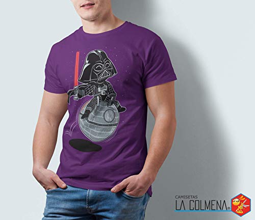 Camisetas La Colmena,154-Parodia Bouncy Star - (by Fernando Sala Soler) (S, Radian Purple)