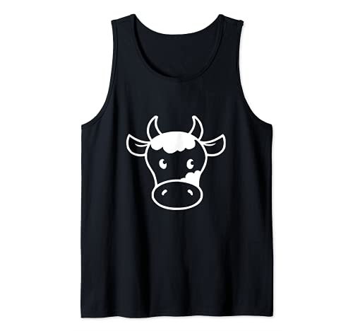 Cara linda de la vaca de la leche Camiseta sin Mangas