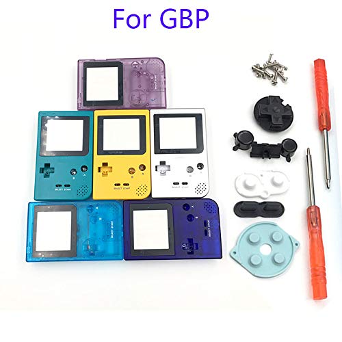 Carcasa completa para Nintendo Gameboy Pocket GBP Game Shell Case con botones y tornillos Kit - Amarillo