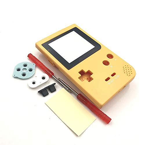 Carcasa completa para Nintendo Gameboy Pocket GBP Game Shell Case con botones y tornillos Kit - Amarillo