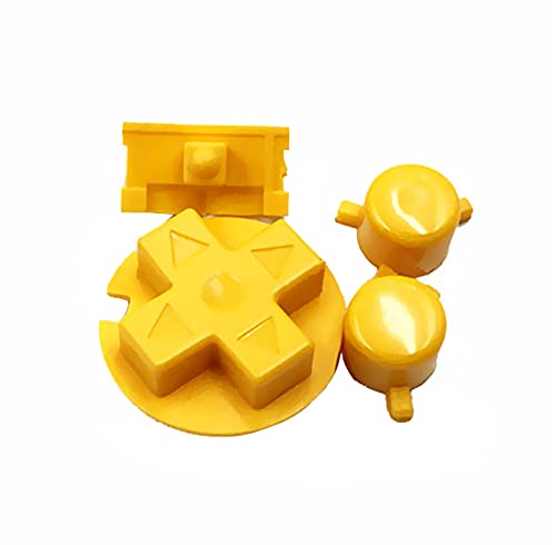 Carcasa exterior Botones de repuesto Color amarillo, para For Nintendo Game Boy Gameboy Pocket Consola GBP Consola, Carcasa colorida Carcasa A B Botón de tecla D-Pad 4PCS