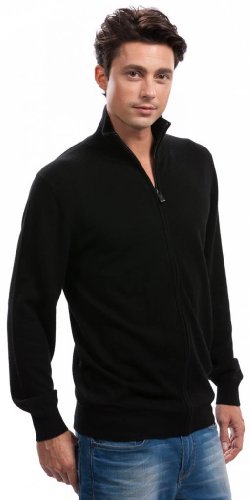 Cardigan para Hombre - 100% Cashmere - by Citizen Cashmere (Negro), XXL (42 103-02-05)