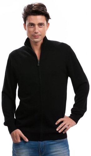 Cardigan para Hombre - 100% Cashmere - by Citizen Cashmere (Negro), XXL (42 103-02-05)