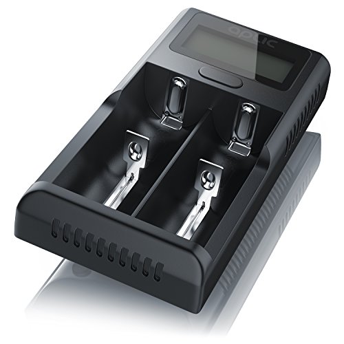 Cargador de Pilas de Litio USB de Aplic - Estación de Carga de Pilas Universal Recharger - Tecnología de Carga Inteligente controlada por microprocesadores