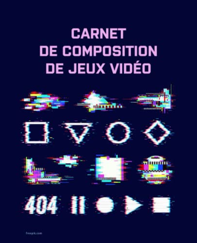 Carnet de Composition de Jeux Vidéo: Ligné Large, 19,05 X 23,05 cm (7,5 x 9,25 inch), 120 Pages, pour Enfants, Adolescents et Adultes, Gamer - Journal ... à l'école pour Garçons, Filles et Enfants