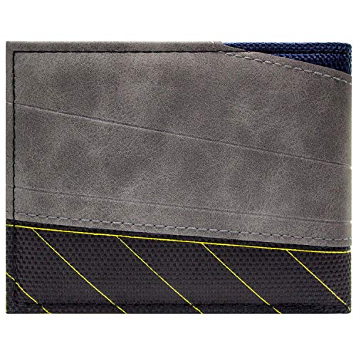 Cartera de Batman Estilo de Traje con Insignia Gris