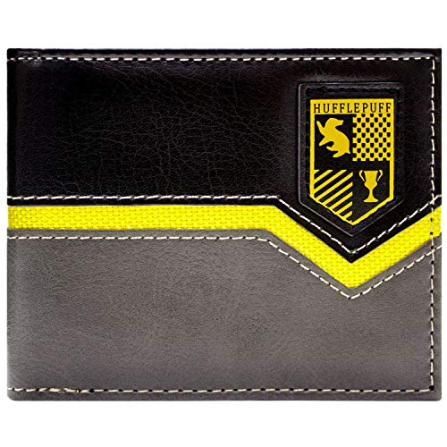 Cartera de Warner Harry Potter Escudo de Hufflepuff Gris