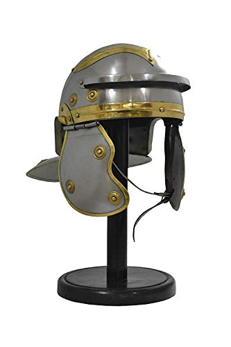 Casco romano medieval de la armadura del soldado del centurión romana medieval réplica de cubo