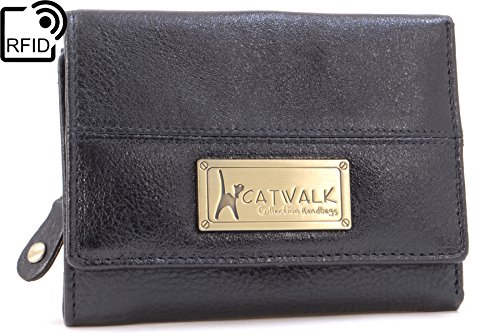 Catwalk Collection - Victoria - Cartera - Cuero - Negro - RFID
