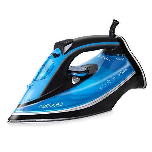 Cecotec Plancha Force Titanium 520, 3000 W, Golpe de Vapor 230 g/min, Suela TitaniumSlide, Modo Eco, Antical, 0.38 litros, Seguridad, Antigoteo, Sistema Autolimpieza, Multicolor