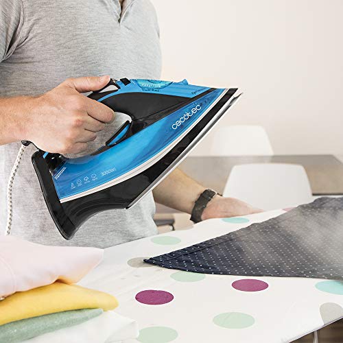 Cecotec Plancha Force Titanium 520, 3000 W, Golpe de Vapor 230 g/min, Suela TitaniumSlide, Modo Eco, Antical, 0.38 litros, Seguridad, Antigoteo, Sistema Autolimpieza, Multicolor