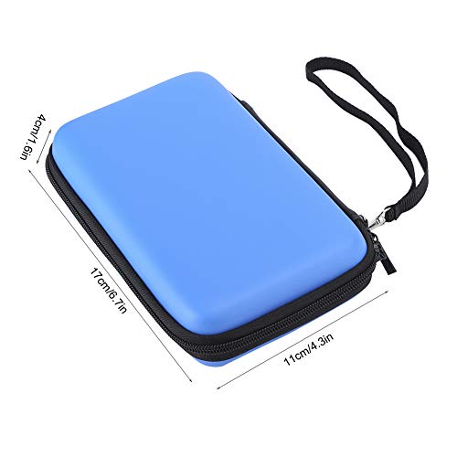 cersalt Bolsa de la Máquina de Juego del Paquete Duro de la Consola de Juegos del Material de EVa Brillante para la Oficina en Casa de 3DS 3DS XL(Azul)