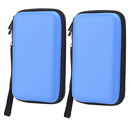 cersalt Bolsa de la Máquina de Juego del Paquete Duro de la Consola de Juegos del Material de EVa Brillante para la Oficina en Casa de 3DS 3DS XL(Azul)