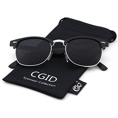 CGID Gafas de sol polarizadas retro medio marco clásico para Hombre y Mujer MJ56