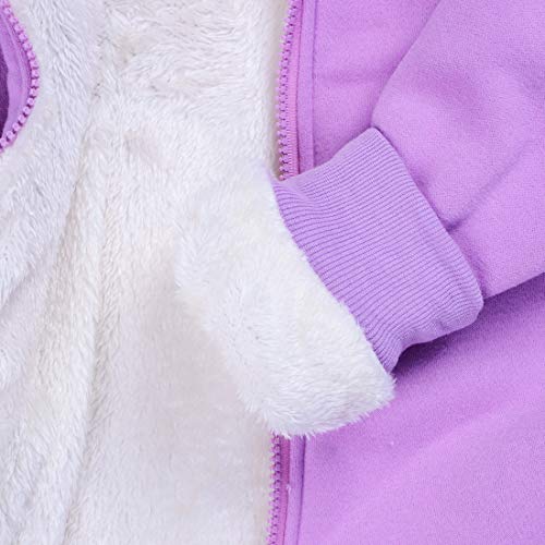 Chaqueta Roblox para niños Ropa de abrigo con cremallera Moda Niñas Sudaderas Cómodo Popular Impresión en Color Frío Invierno Abrigo de lana, Purple1, 7-8 Years