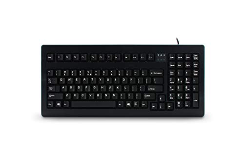 Cherry 19" compact PC keyboard G80-1800, PS/2 US, PS/2, QWERTY, 1.75 m, 405 x 180 x 44 mm, 1190 g, 0 - 50 °C (teclado QWERTY)