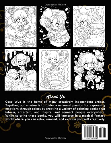 Chibi Food Girls Coloring Book: Kawaii Coloring Books With Cute Lovable Chibi Girls And Foods