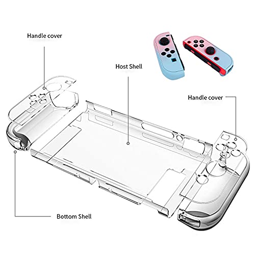 CHIN FAI Estuche acoplable para Nintendo Switch Estuche Protector rígido de Agarre para Consola Nintendo Switch y Controladores Joy-con con 2 Barras de Control