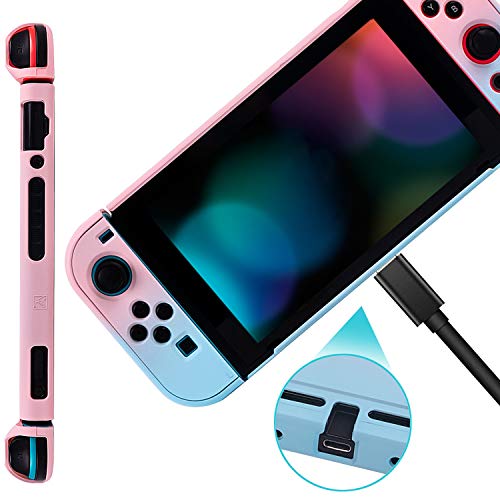 CHIN FAI Estuche acoplable para Nintendo Switch Estuche Protector rígido de Agarre para Consola Nintendo Switch y Controladores Joy-con con 2 Barras de Control