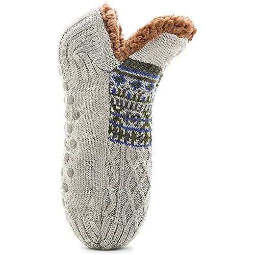 CityComfort Calcetines Antideslizantes Hombre, Calcetines Hombre Invierno, Calcetines Para Casa Forro Polar Suave, Regalos Originales Para Hombre (Azul)