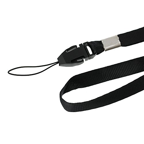 CKB LTD Cordon Lanyard courroie de cou Strap lanière For Carte ID Support De Badge Card/Mobile Phone USB Gym Key Access Pass Holder Loop Clips (Noir, 10 pièces)