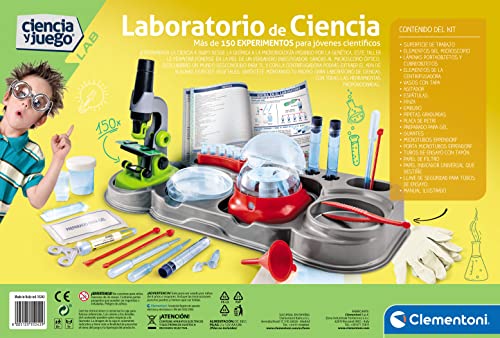 Clementoni-55242 - El Laboratorio de Ciencia - juego científico a partir de 8 años
