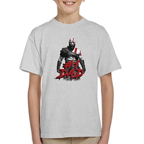 Cloud City 7 God of War Kratos Number 1 Dad Kid's T-Shirt